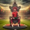 cristiano ronaldo sur un trone