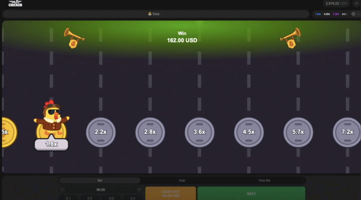 pilot chicken jeu casino gain